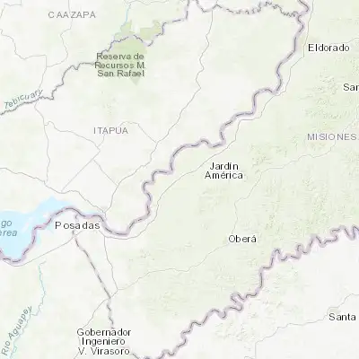 Map showing location of Santo Pipó (-27.141320, -55.408670)