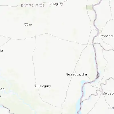 Map showing location of Urdinarrain (-32.685730, -58.893230)