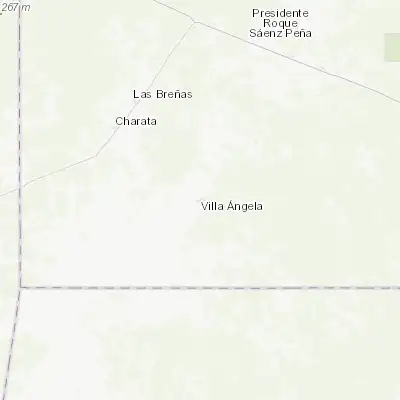 Map showing location of Villa Ángela (-27.573830, -60.715260)