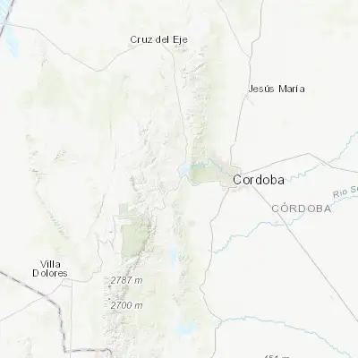 Map showing location of Villa Carlos Paz (-31.424140, -64.497780)