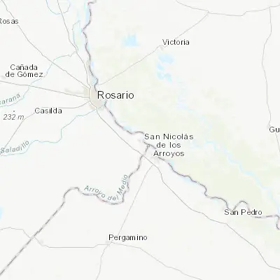 Map showing location of Villa Constitución (-33.227780, -60.329700)