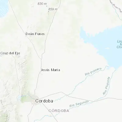 Map showing location of Villa del Totoral (-30.816670, -63.716670)
