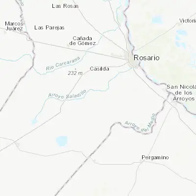 Map showing location of Villa Mugueta (-33.311290, -61.055150)