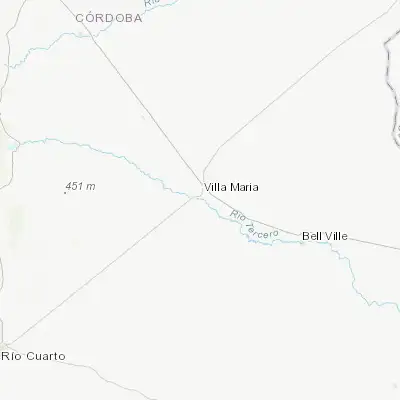 Map showing location of Villa Nueva (-32.432930, -63.247630)
