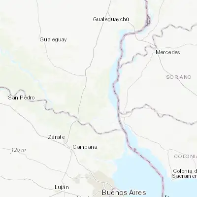 Map showing location of Villa Paranacito (-33.713810, -58.658440)