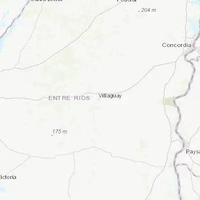 Map showing location of Villaguay (-31.865300, -59.026890)