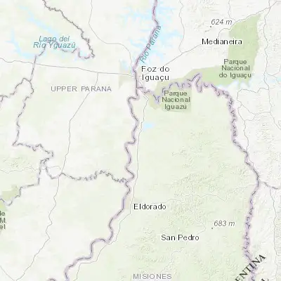 Map showing location of Wanda (-25.968790, -54.562850)