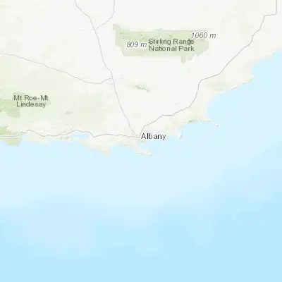 Map showing location of Albany (-35.026920, 117.883690)