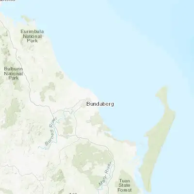 Map showing location of Bargara (-24.814760, 152.462570)