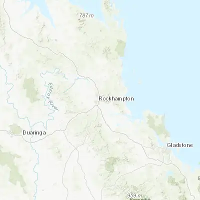 Map showing location of Berserker (-23.358170, 150.520420)