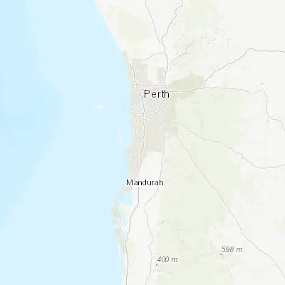 Map showing location of Bertram (-32.243690, 115.845720)