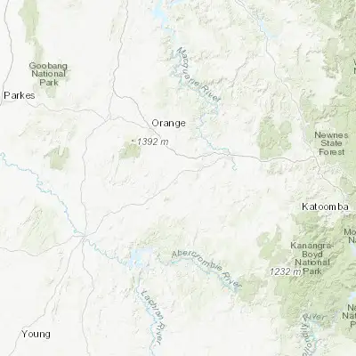 Map showing location of Blayney (-33.532330, 149.253670)
