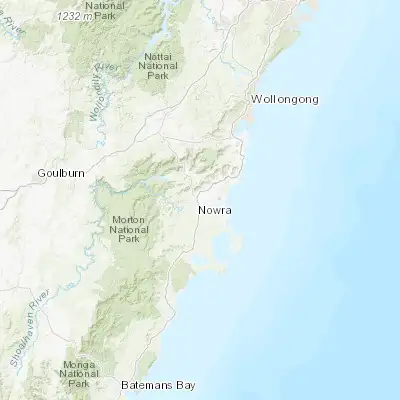 Map showing location of Bomaderry (-34.849670, 150.610930)