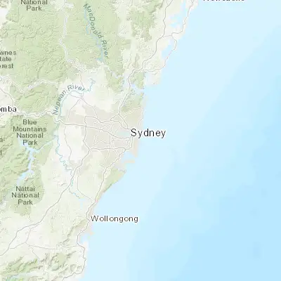 Map showing location of Bondi Beach (-33.890790, 151.278520)