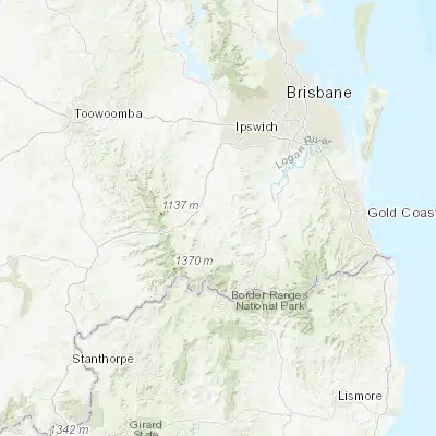 Map showing location of Boonah (-27.997240, 152.681080)