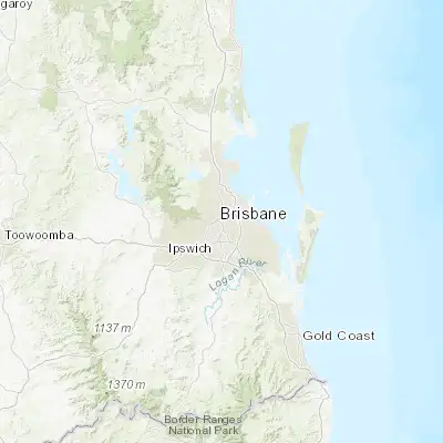 Map showing location of Brisbane central business district (-27.471340, 153.027360)