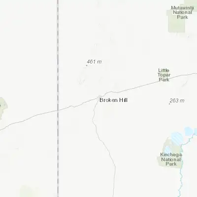 Map showing location of Broken Hill (-31.965200, 141.451200)
