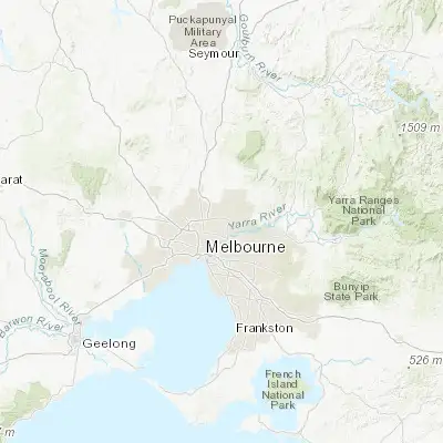 Map showing location of Bundoora (-37.698250, 145.059670)