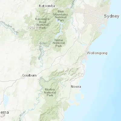 Map showing location of Burradoo (-34.503200, 150.409000)