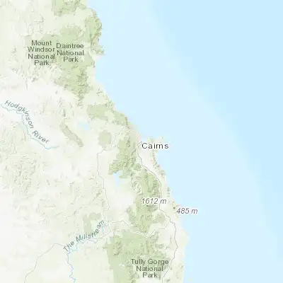 Map showing location of Cairns City (-16.920690, 145.773580)