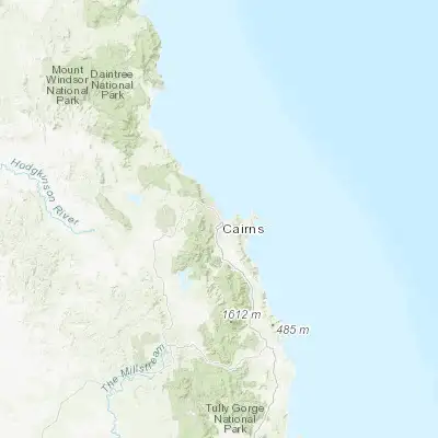 Map showing location of Cairns North (-16.904060, 145.757030)