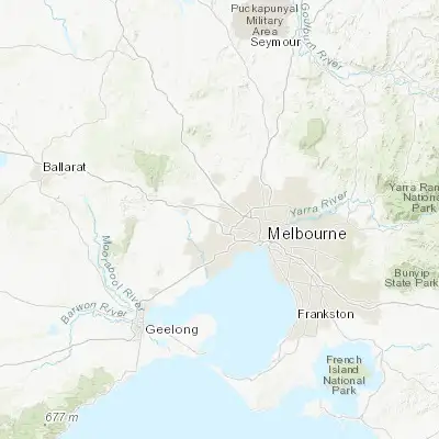 Map showing location of Caroline Springs (-37.741240, 144.736310)