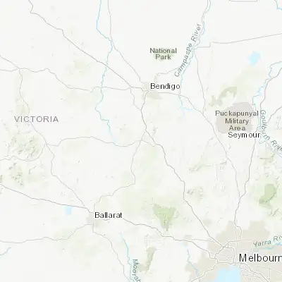 Map showing location of Castlemaine (-37.067090, 144.216840)
