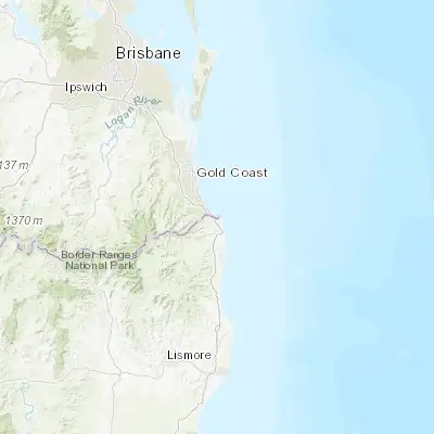 Map showing location of Coolangatta (-28.169440, 153.534710)