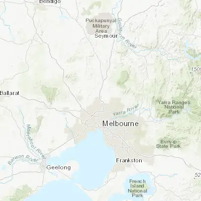 Map showing location of Craigieburn (-37.600000, 144.950000)