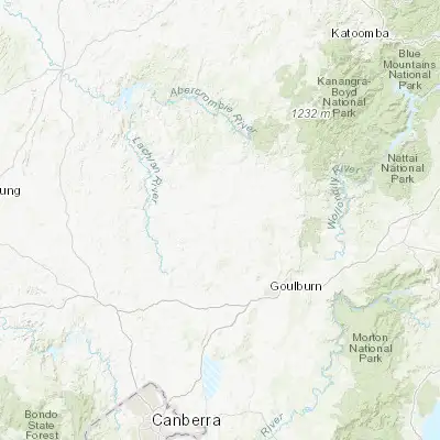 Map showing location of Crookwell (-34.459250, 149.471370)