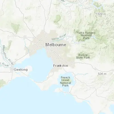 Map showing location of Dandenong (-37.983330, 145.200000)