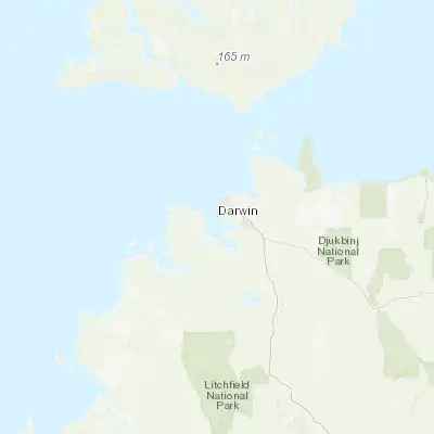 Map showing location of Darwin (-12.461130, 130.841850)