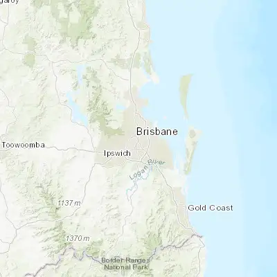 Map showing location of East Brisbane (-27.480990, 153.044010)