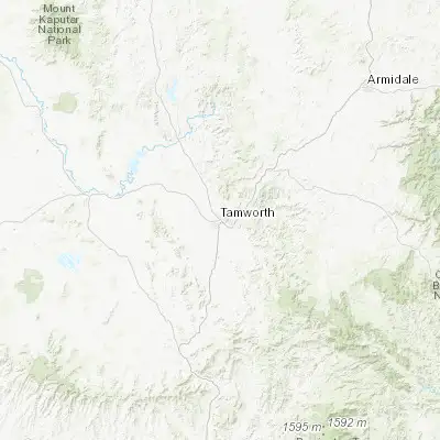 Map showing location of East Tamworth (-31.085480, 150.937210)