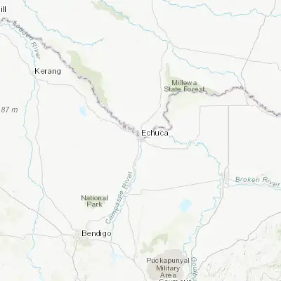 Map showing location of Echuca (-36.140570, 144.751850)