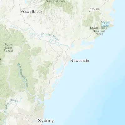 Map showing location of Eleebana (-32.989600, 151.636420)