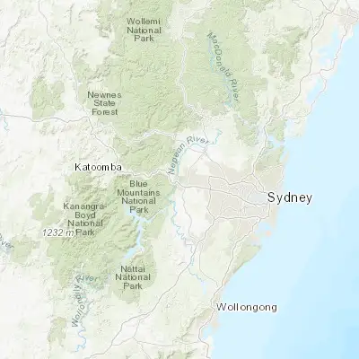 Map showing location of Emu Plains (-33.750000, 150.666670)