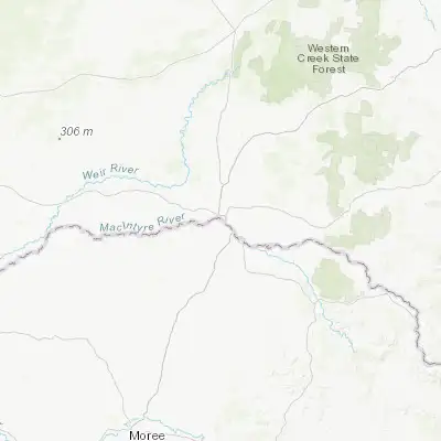 Map showing location of Goondiwindi (-28.547090, 150.305460)