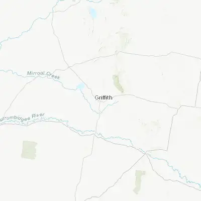 Map showing location of Griffith (-34.288530, 146.050930)