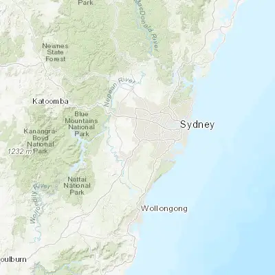 Map showing location of Hinchinbrook (-33.918780, 150.863140)