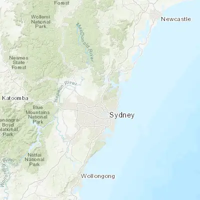 Map showing location of Hornsby (-33.702440, 151.099310)