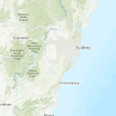 Map showing location of Ingleburn (-34.000000, 150.866670)