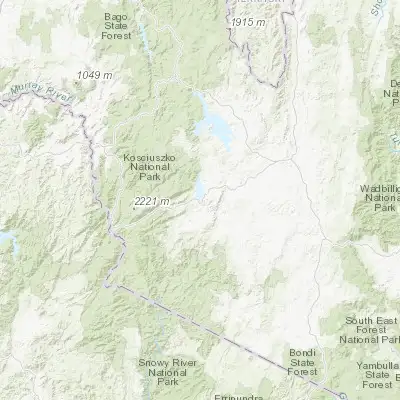Map showing location of Jindabyne (-36.417450, 148.622540)