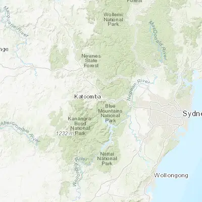 Map showing location of Katoomba (-33.719770, 150.307390)