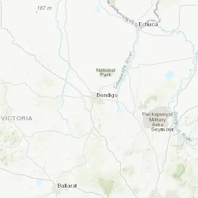 Map showing location of Kennington (-36.771280, 144.302980)