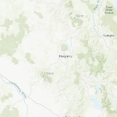 Map showing location of Kingaroy (-26.539940, 151.837300)
