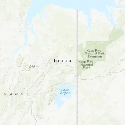 Map showing location of Kununurra (-15.778250, 128.742080)