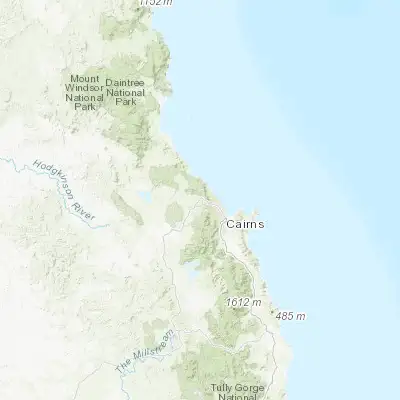 Map showing location of Kuranda (-16.819780, 145.638180)