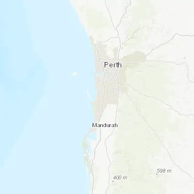 Map showing location of Kwinana (-32.230130, 115.781280)