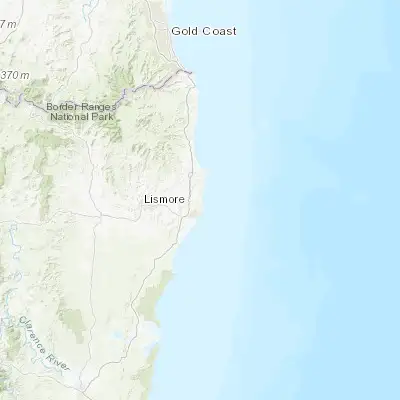 Map showing location of Lennox Head (-28.791310, 153.592010)